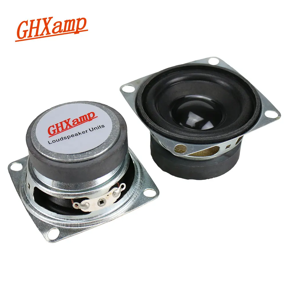 GHXAMP 2-дюймовый Полнодиапазонный динамик 8 Ом 3 Вт Bluetooth динамик DIY квадратный твитер Средний НЧ-динамик громкий динамик пузырь 2 шт