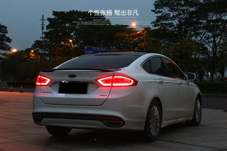 KOWELL автомобильный Стайлинг 4 шт. для Ford Mondeo Fusion задние фонари 2013 светодиодный задний фонарь DRL+ тормоз+ Парк+ сигнал
