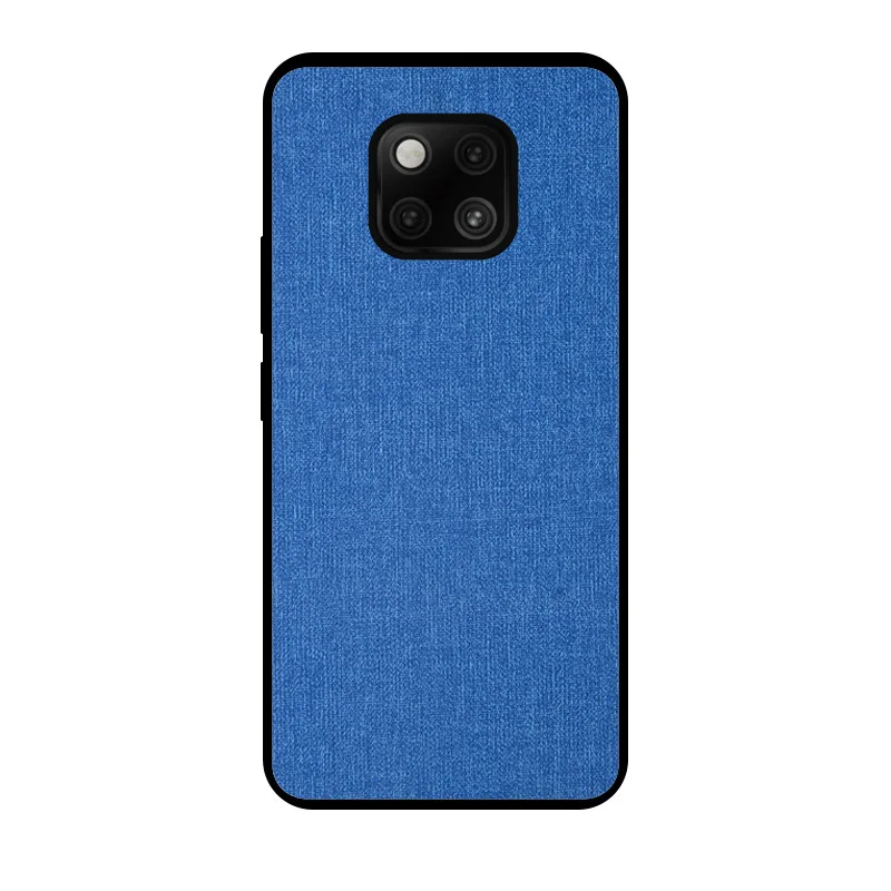 Dark Blue Тканевый художественный простой чехол для huawei P30 mate 20 Pro Lite 20X Honor 9X Nova 4e 4 5 Чехол дышащий противоударный мягкий чехол бампер - Цвет: Dark Blue