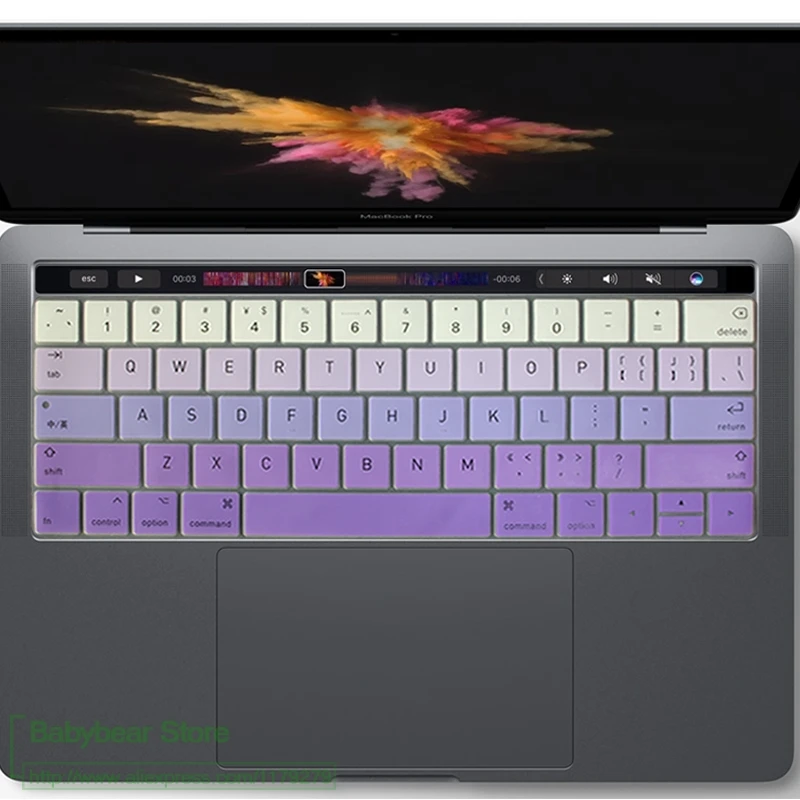 Защитный чехол для клавиатуры Mac Macbook Pro 13 15 3 6 Touch Bar A1706 A1707 A1989 A1990 2018 английская |