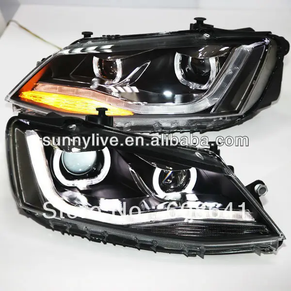 Для VW New Jetta MK6 / Sagitar светодиодный задний фонарь с DRL 2012 год U Тип|headlight for jetta|headlights