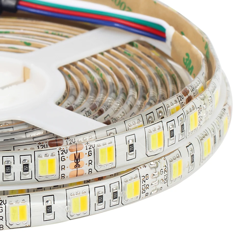 Светодиодная лента CCT 5050 2 в 1 60 светодиодов/м 5 м 12 В белый и теплый белый|cct led strip|5050