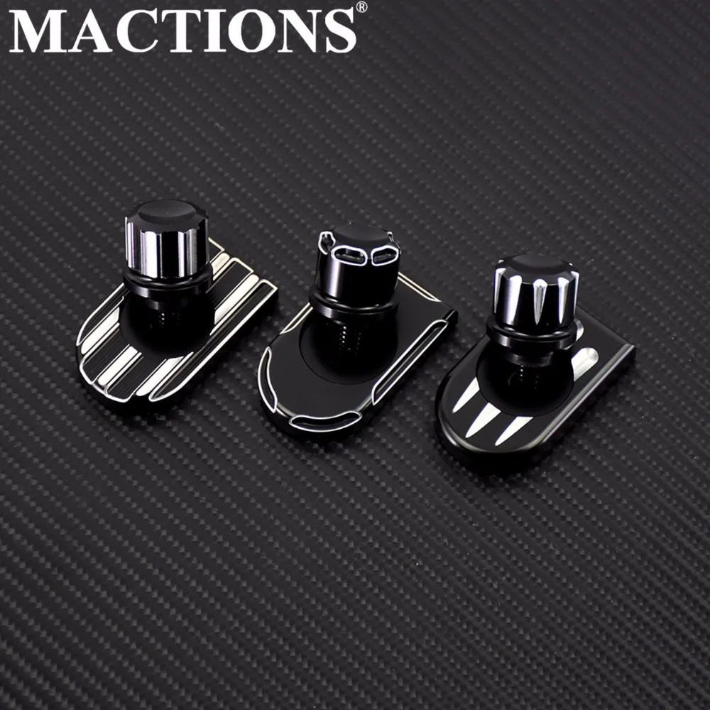 

MACTIONS Seat Bolt Tab Screw Mount Knob Cover For Harley Sportster Dyna Touring Ultra Fatboy Road King Softail Softail FLHR FLHX
