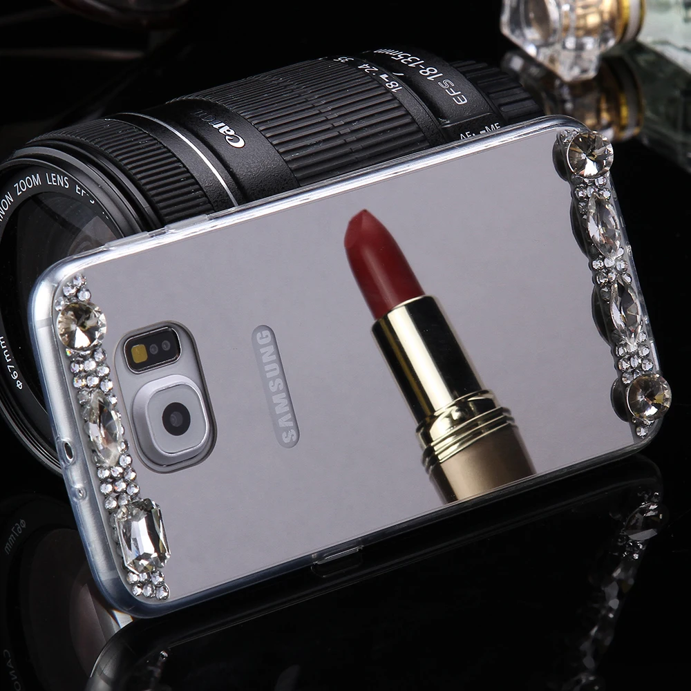2018 Kisscase Блеск Зеркало чехол для Samsung Galaxy S8 plus S6 S7 Edge Чехол A3 A5 A7 2017 J3 j5 J7 2016 алмазов