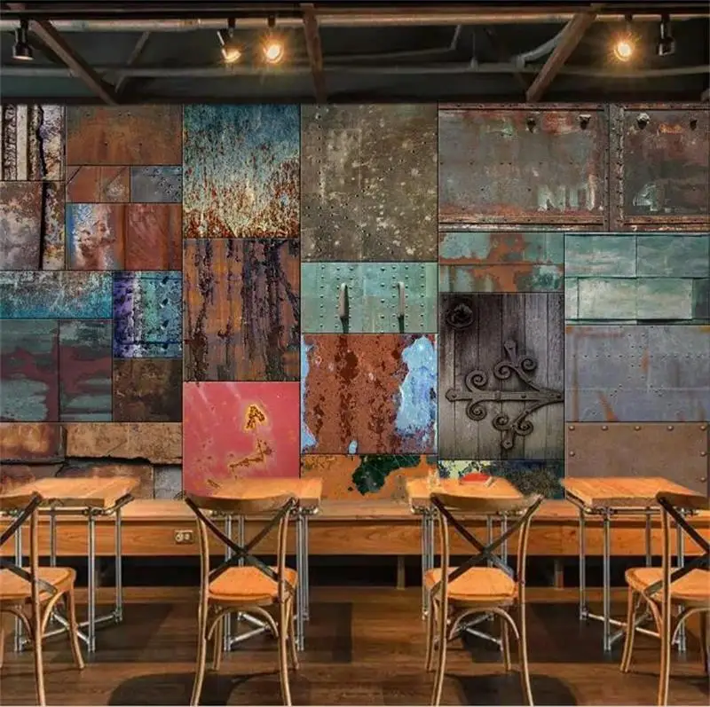 3d обои фотообои на заказ роспись в гостиную античный Железный фон настенная