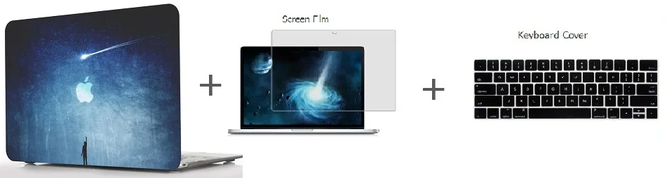 Жесткий чехол с принтом, оболочка клавиатуры, кожный чехол для Apple Macbook Pro 13 15 16 дюймов Air Touchbar retina 11 12 13 дюймов, чехол для ноутбука