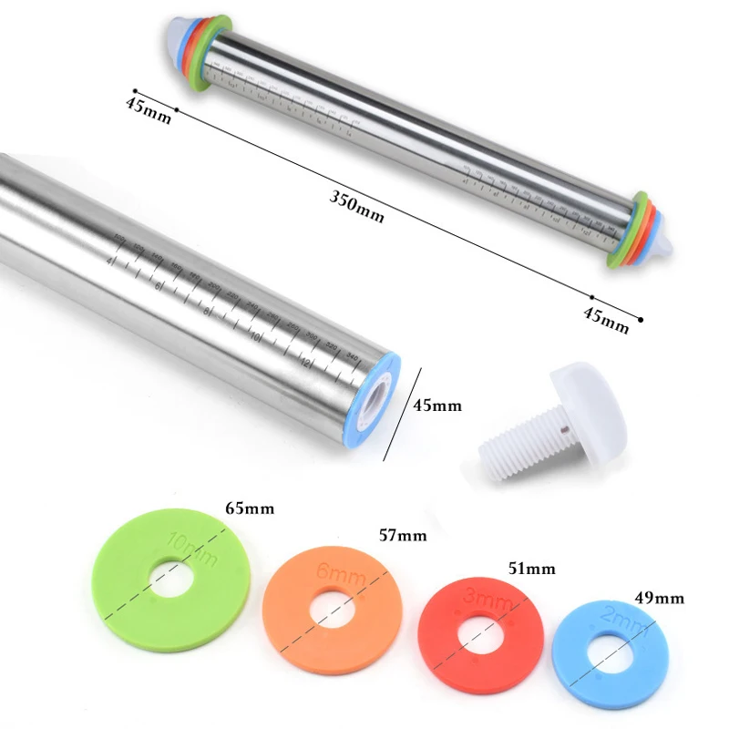 17 дюймов роликовый штифт из нержавеющей стали антипригарный тесто ролик для
