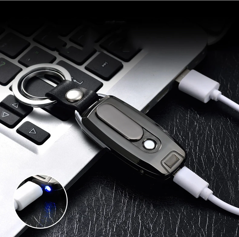 Плазменная Зажигалка для сигар заряжаемая через USB беспламенная ветрозащитная