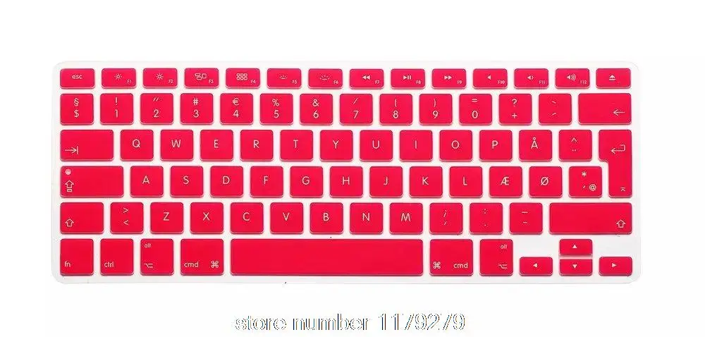 Датский ЕС ЕВРО силиконовый чехол для клавиатуры защитная пленка Mac MacBook Pro Air Retina