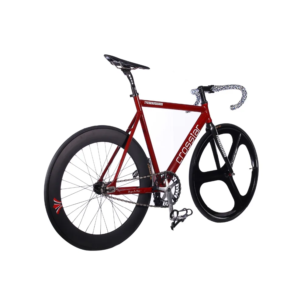 Трек Велосипед fixie bicyle рама 53 см 55 см 58 см DIY 700C алюминиевый сплав с фиксированной передачей велосипед с 3 спицами обод колеса Карбоновая вилка