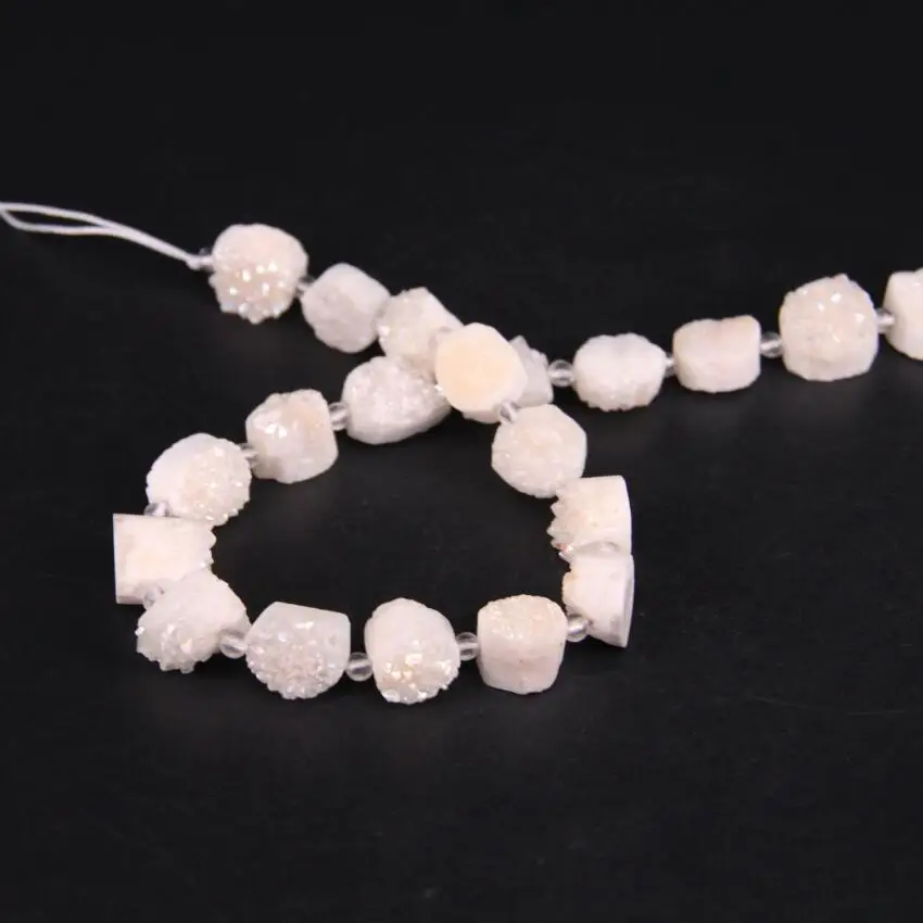 Бусины самородки Approx24PCS/нитка из титана белого цвета натуральный кварц овальные