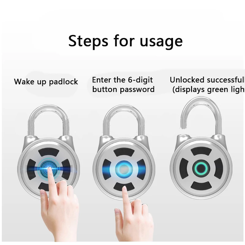 Смарт Bluetooth БЕСКЛЮЧЕВОЙ замок водонепроницаемый приложение Кнопка Противоугонная пароль дверь багажный замок