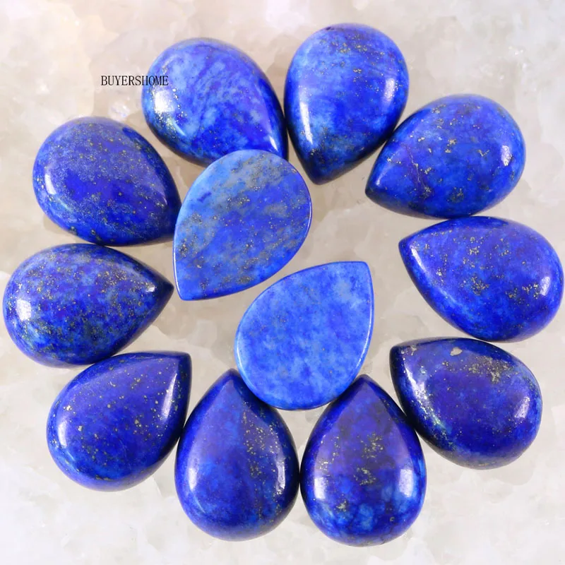 Blue Lapis 18x13 мм капли воды Многоцветный натуральный камень Бусины Howlite Lapis Кристалл Опал песчаник оникс, сердолик кабошон 10 шт - Цвет: Blue Lapis