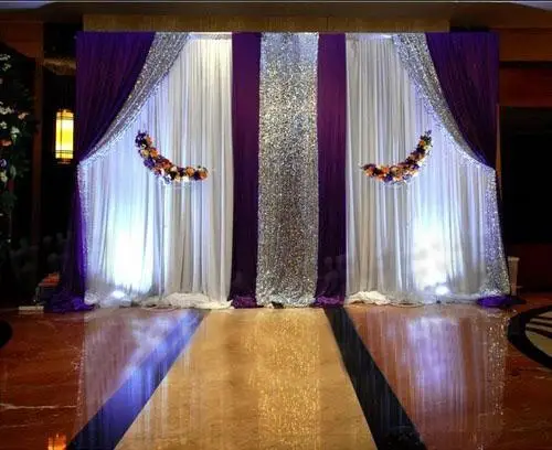 Блестящий тканевый фон с блестками для свадьбы и вечеринки 3*3 м со съемными
