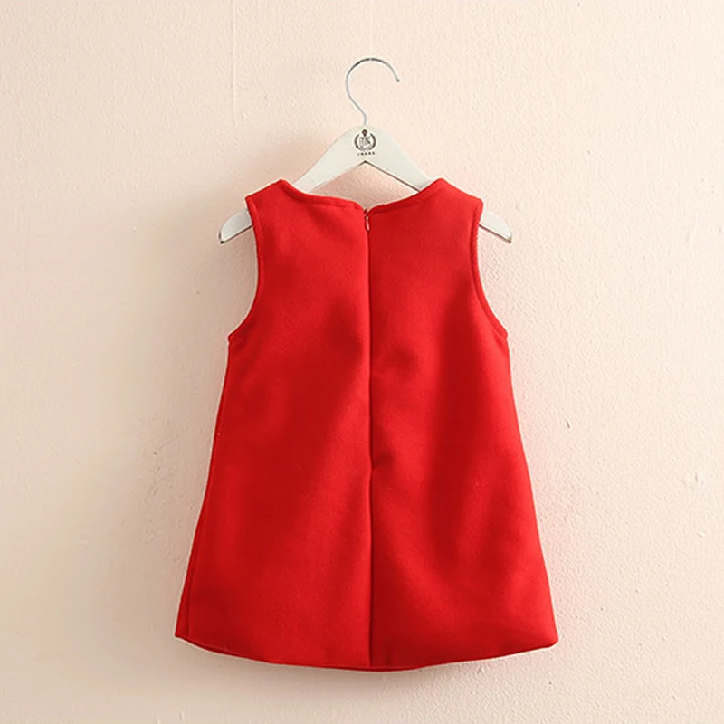 Осень 2018 года толстый теплый жилет для маленьких девочек платье из смесовой