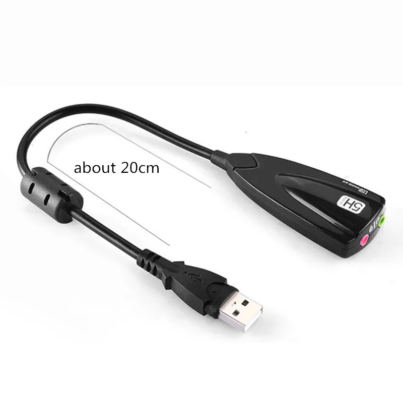 USB звуковая карта 5HV2 Внешний 2 0 для 3D виртуальной аудио гарнитуры микрофон 7 1