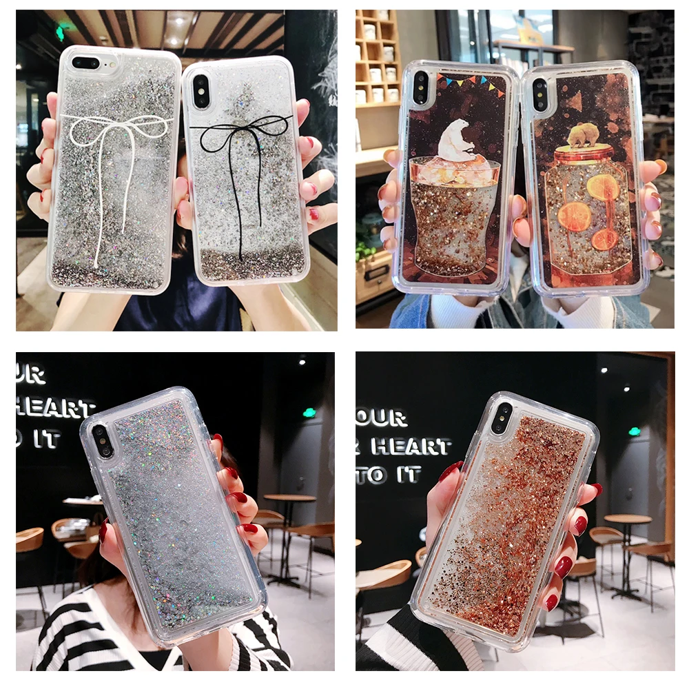 Роскошный чехол с водой и жидкостью для Samsung GALAXY S10 S9 S8 Plus Note 8 9 A7 A9 2018 чехлы