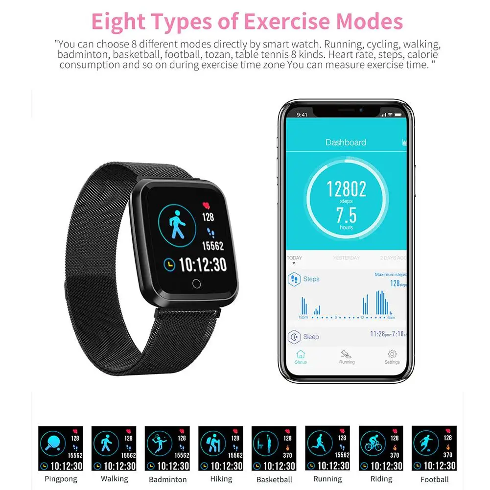 

N99 Smart Watch IP68 Waterproof Men Women Fitness Tracker Heart Rate Monitor Sport Smartwatch For IOS Android