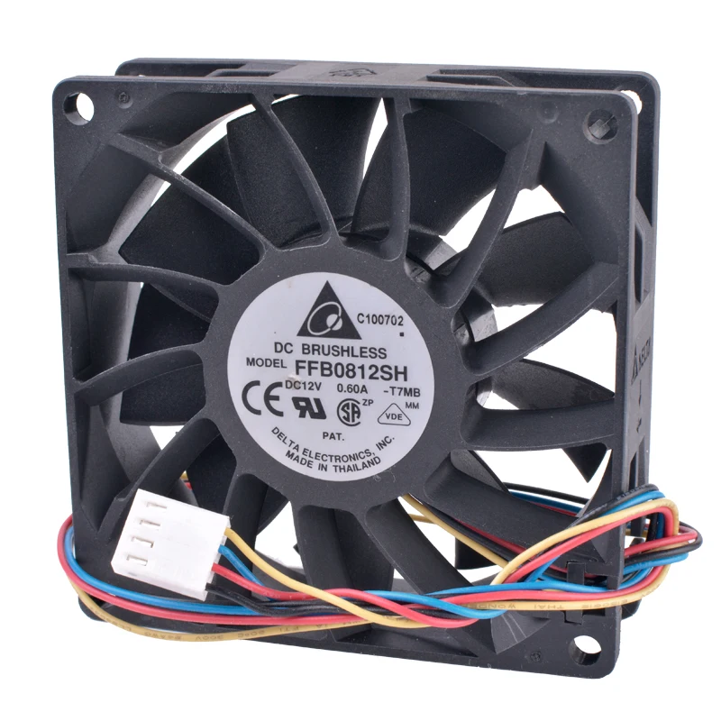 FFB0812SH 8 см 8025 80 мм вентилятор 12В 0.60A 4 провод pwm высокое бустер Вентилятор