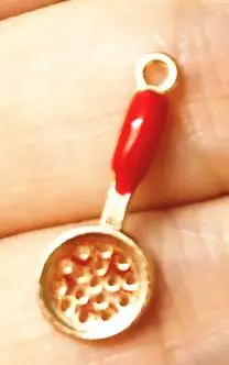 as shown 10 шт./упак. Кухонные принадлежности шпатель Эмаль Подвески Металлические золотистые Подвески Серьги DIY Модные украшения аксессуары 6*23 мм - Окраска металла: as shown