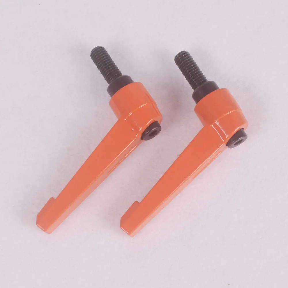 M8x63x20mm Цинковый сплав Orange M8 наружная резьба Регулируемая зажима ручной рычаг упаковка из 5 - Цвет: M8x63x20mm
