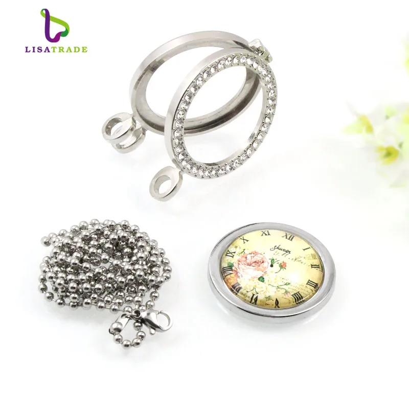 Женская модель часов диск для монет 33 мм подходит держателя 35 с цепочкой из