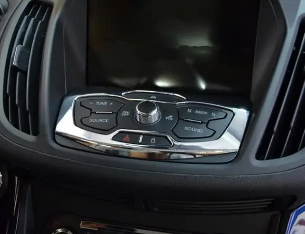 Хромированная крышка автомобильной навигационной панели для Ford Kuga Escape 2013 2014 2015