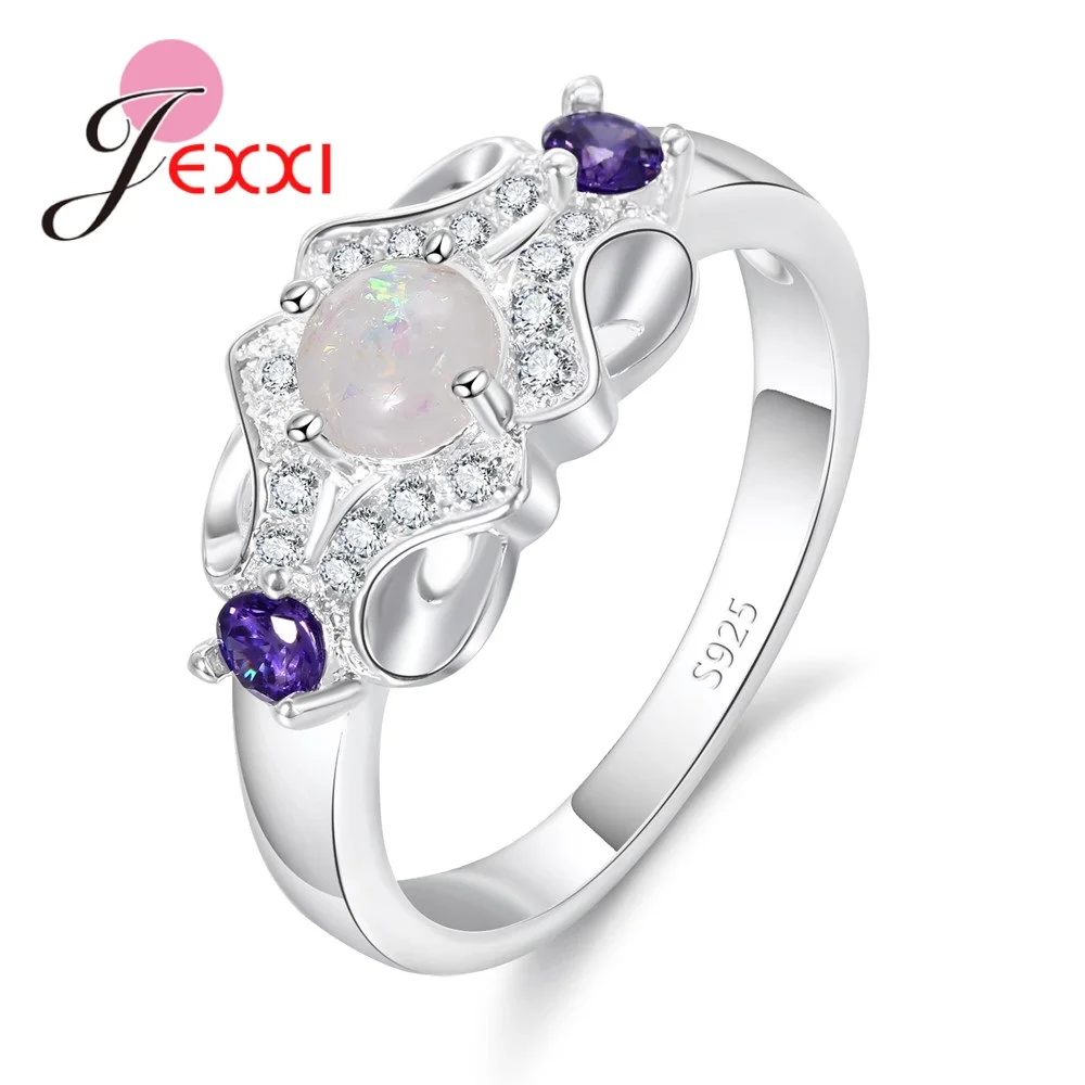 

Винтажное изысканное модное ювелирное изделие с круглыми кристаллами, Свадебные обручальные кольца из стерлингового серебра 925 пробы, ювел...