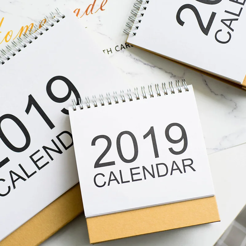 2019 Настольный блокнот для проверки календаря лаконичный Ежедневник с катушкой