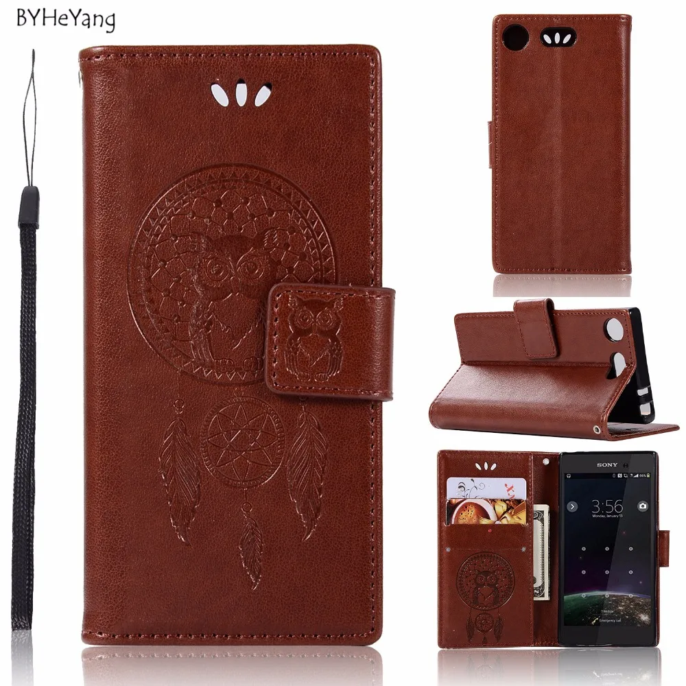 Byheyang для Coque Sony Xperia XZ1 компактный корпус 4.6 &quotоткидная крышка чехол Бумажник