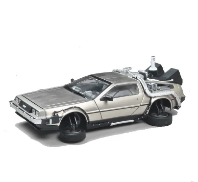 1/18 масштаб Назад в будущее часть 1 2 3 машина времени DeLorean DMC-12 машина литья под давлением модель игрушки оригинальная коробка