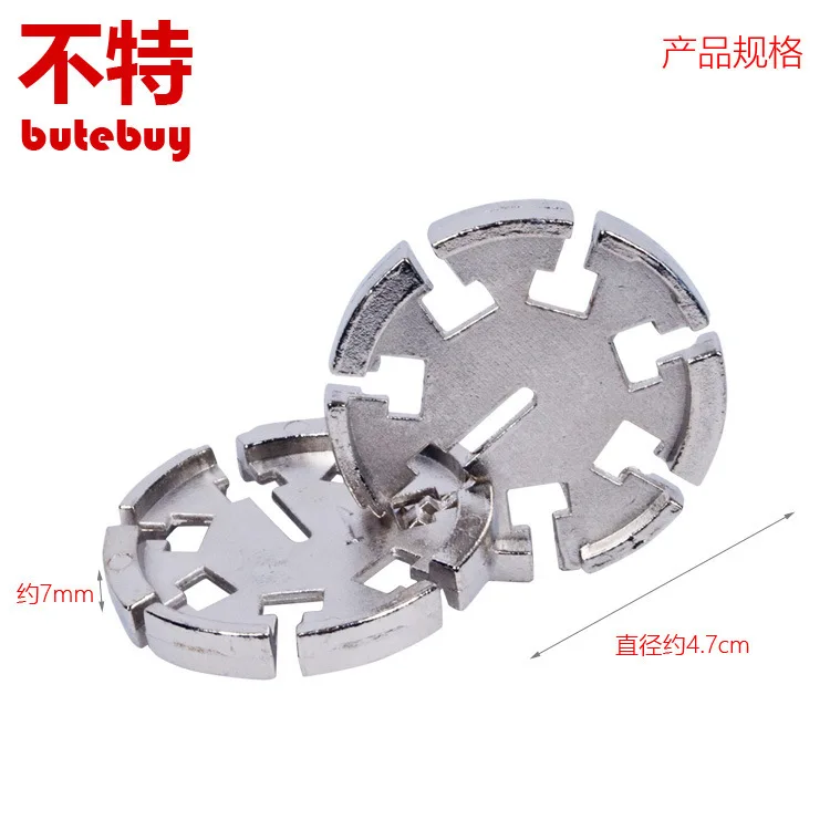 3D головоломка металлическая Снежинка для мозгов Piececoo образовательная