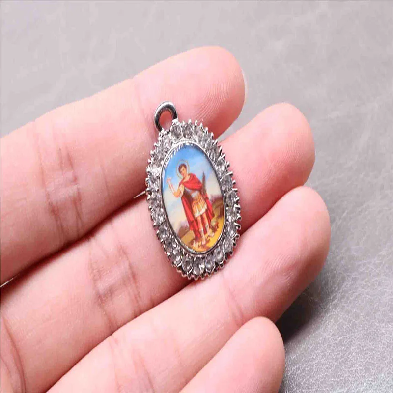 30 шт./Медаль католической синей Девы Марии медаль иконы религиозного рыцаря