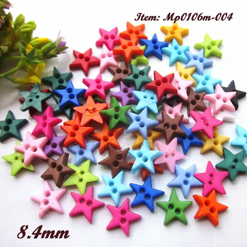 144 шт. разноцветные маленькие пуговицы со звездочками 8 4 мм|little buttons|mini buttonssmall buttons