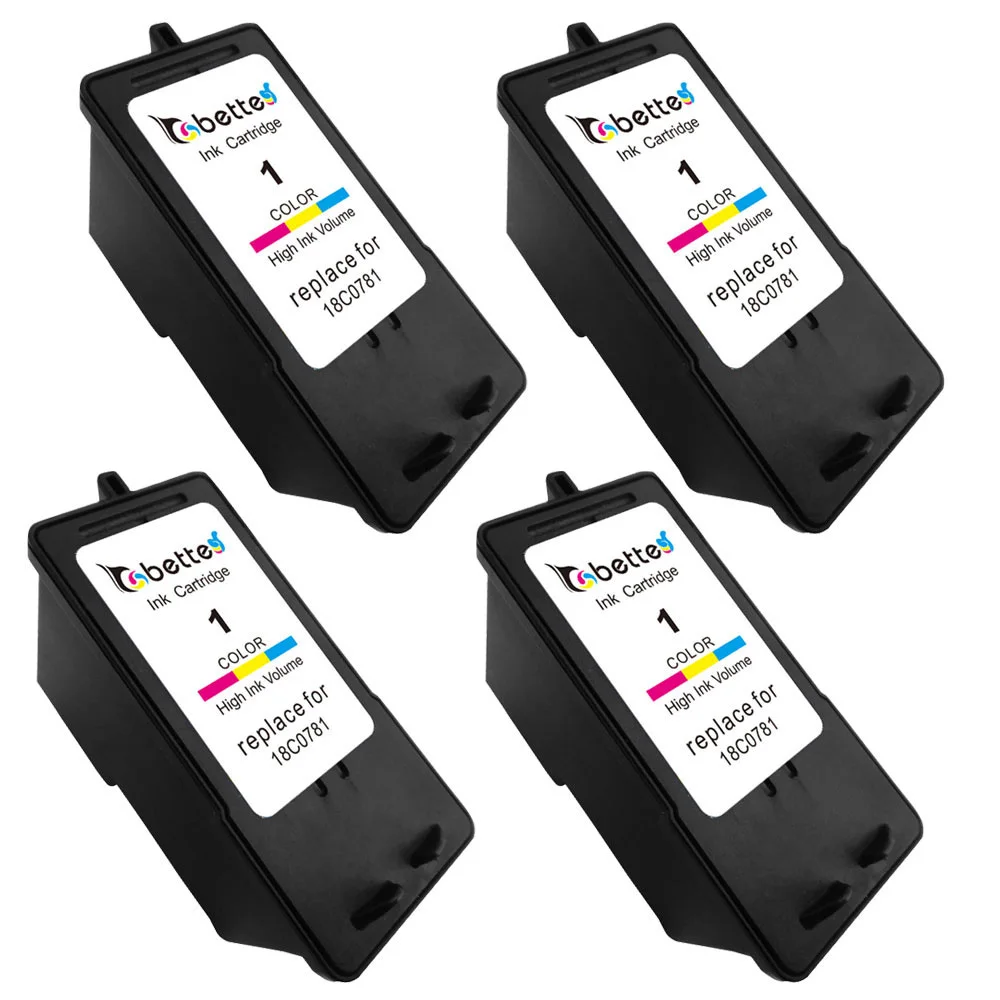 4PK чернильные картриджи для принтера Lexmark No.1 18C0781 X2300Series X2310 X2330 X2350 X2400 X2450 X2470 X3400 X3450