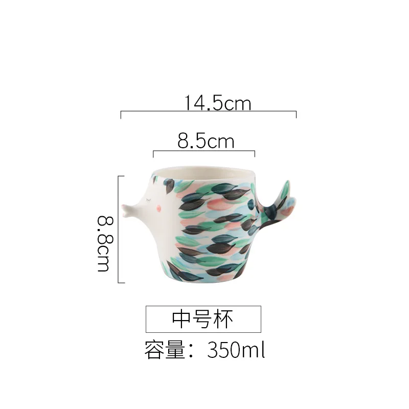 middle cup Милая Рыба столовая посуда отдельная чашка блюдо чайник Творческий Фарфор поцелуй рыба кружка друг подарок на год Ужин Декор Италия стиль - Цвет: middle cup