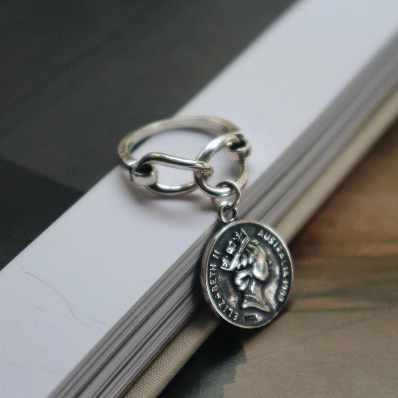 Кольцо женское винтажное из серебра 925 пробы с Шармами | Украшения и аксессуары