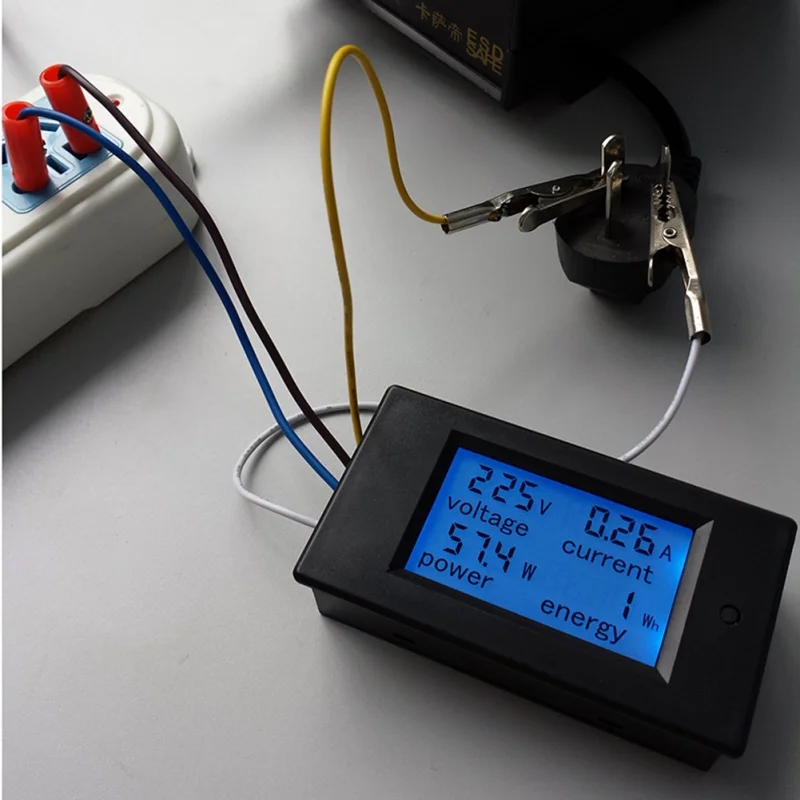 Портативный цифровой вольтметр амперметр тестер переменного тока 80-260 В с