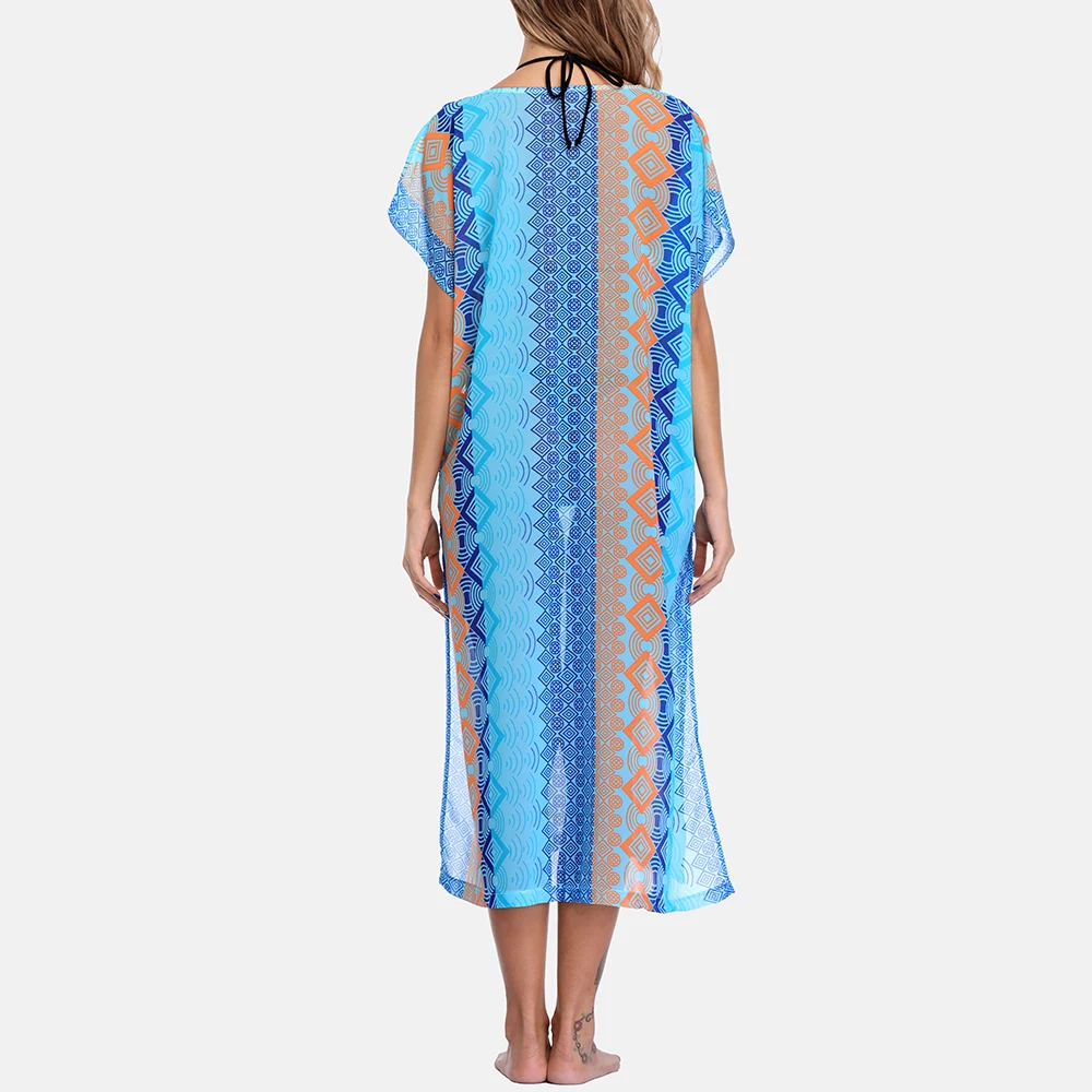 

Charmleaks Women Beach Cover Up Kaftan Bikini Chiffon Tassel Cover-Ups See-through Swimsuit Women Swimwear Sexy Bathing Suit