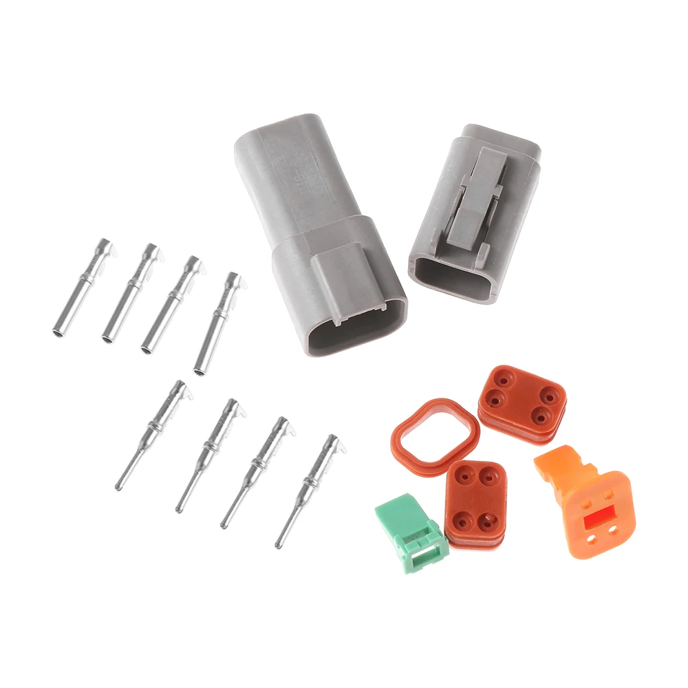 Водонепроницаемый Автомобильный электрический соединитель DT06/04 2/3/4/6/8/12 Pin 1