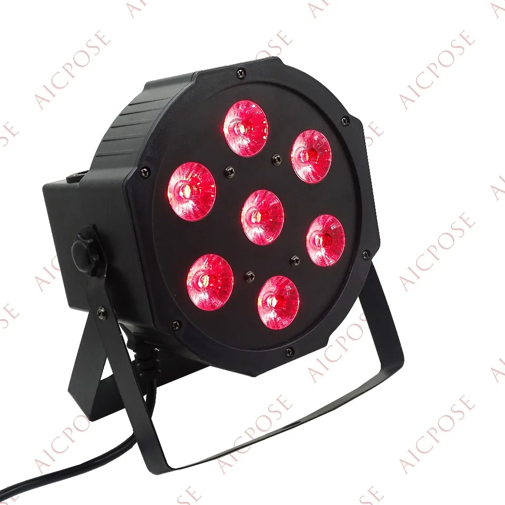 18 шт./лот 25 Угловые большие линзы 7x18 Вт led Par огни RGBWA UV 6in1 плоские par dmx512 дискотечные