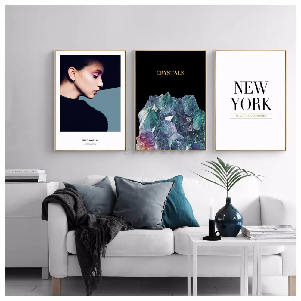 2018 NEW Nordic модные английские буквы Красота Книги по искусству пейзаж Холст плакат