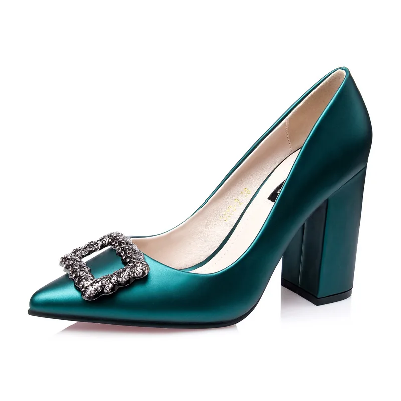 RUIDNEG/Офисная Женская обувь на высоком каблуке 9 5 см с острым носком без шнуровки