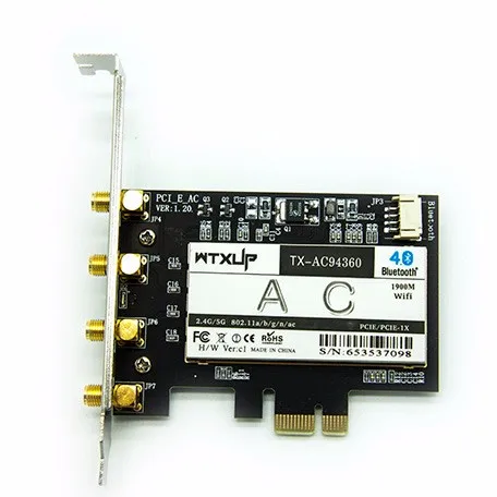 Новый Broadcom BCM94360CD 1900 Мбит/с 802.11AC PCi-E Экспресс WiFi адаптер PCI-E Wi Fi с Bluetooth 4 0 + * 6dBi
