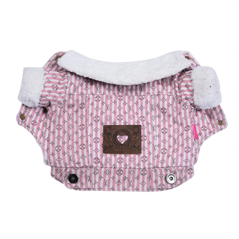 Pink Новая ковбойская Одежда для собак, маленькая куртка для собаки, розовый костюм, утолщенное пальто для собак, зимняя одежда для домашних животных, одежда для собак XXL - Цвет: Pink