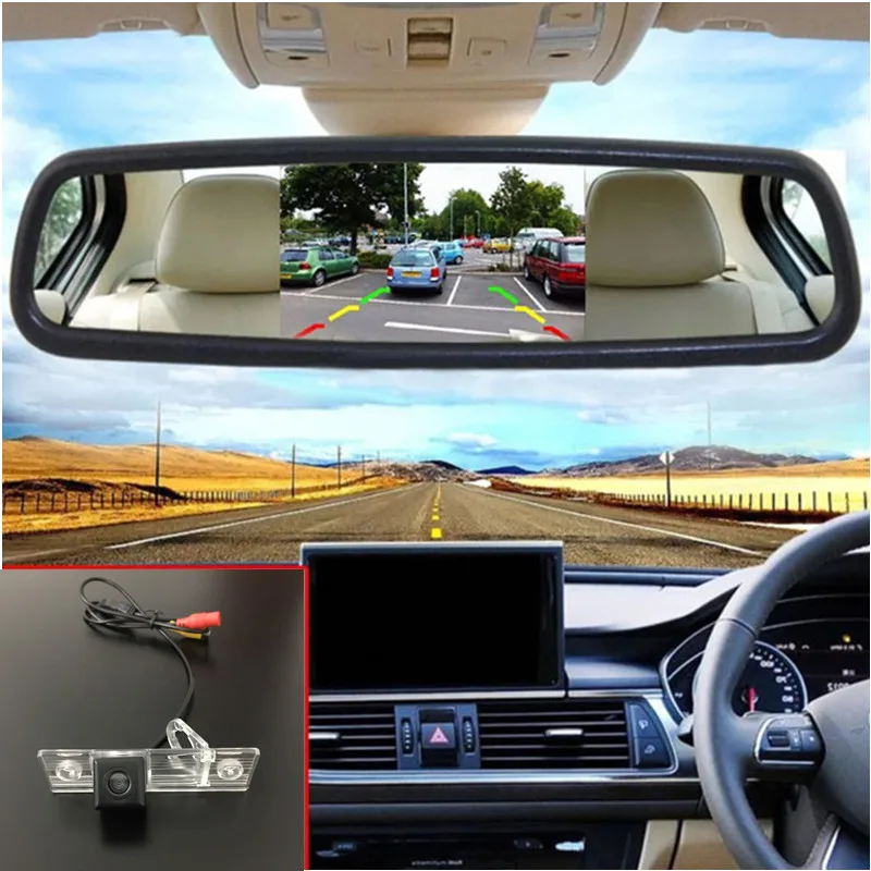 Система помощи при парковке 2 в 1 автомобильное зеркало с ЖК дисплеем 5 дюймов TFT