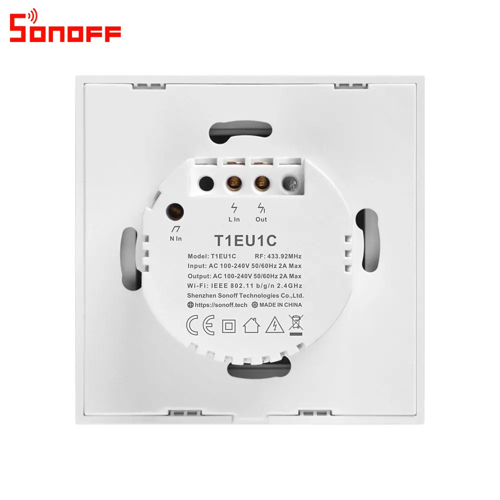 Itead Sonoff T1 ЕС 86 1/2/3 TX 433 МГц RF Дистанционное управление Wi-Fi настенный переключатель умный дом пульт дистанционного управления переключатель работает с Alexa Google Home