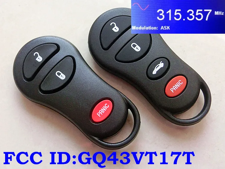 Модель RMLKS 315 МГц для Jeep Dodge Chrysler 04686481 GQ43VT17T 04686481AF 04686481AA|Ключ от авто| |
