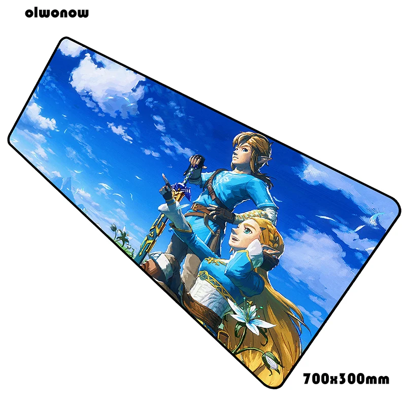 Zelda Коврик для мыши 70x30 см, игровой коврик для мыши, аниме, высокое качество, офисный коврик для ноутбука, Настольный коврик, HD принт, padmouse, игры, pc gamer, коврики