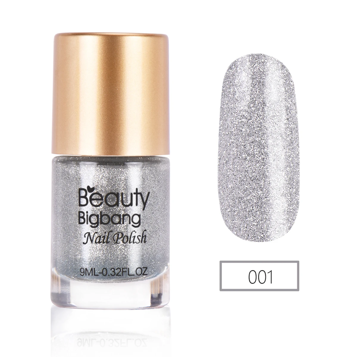 Beautybigbang 9 мл Кристальные жемчужные бриллианты Синий лак для ногтей Серебряный Блестящий Порошок стемпинг ногтей покрытие для дизайна ногтей